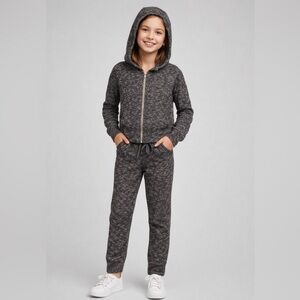 Set - Marble Rib Knit Hoodie & Jogger pant